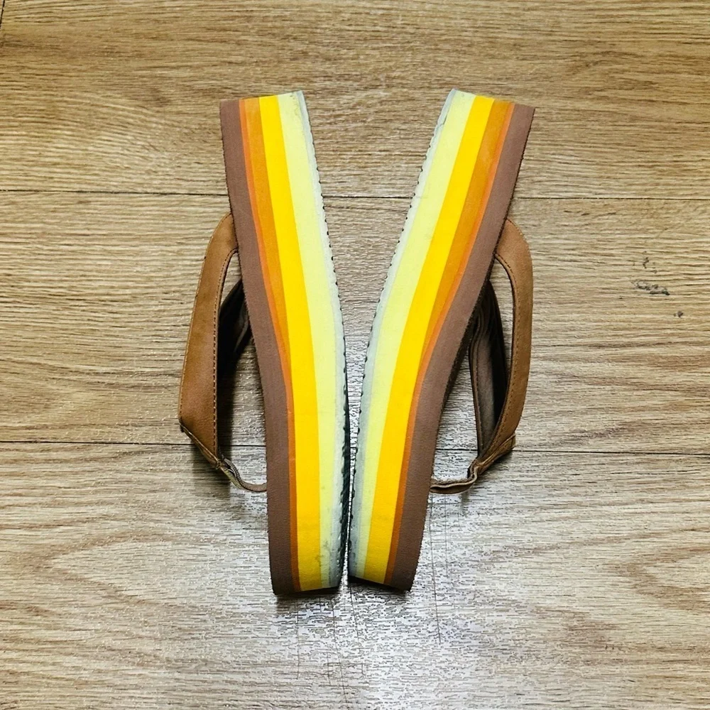 Sam & Libby brown platform sandal
